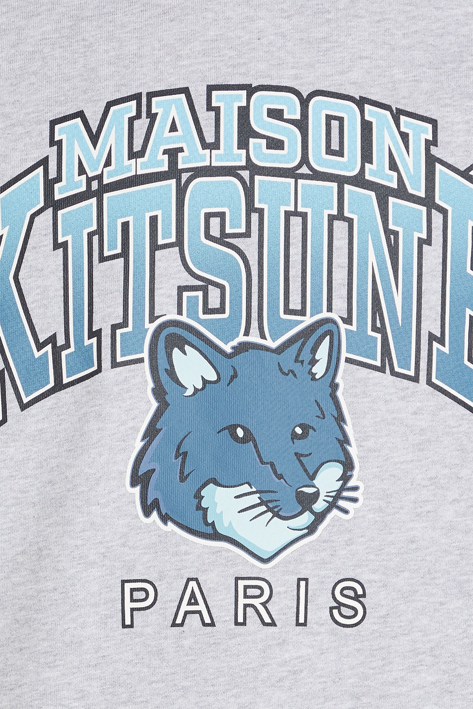 Maison Kitsuné Printed French Cotton-terry Sweatshirt In Gray