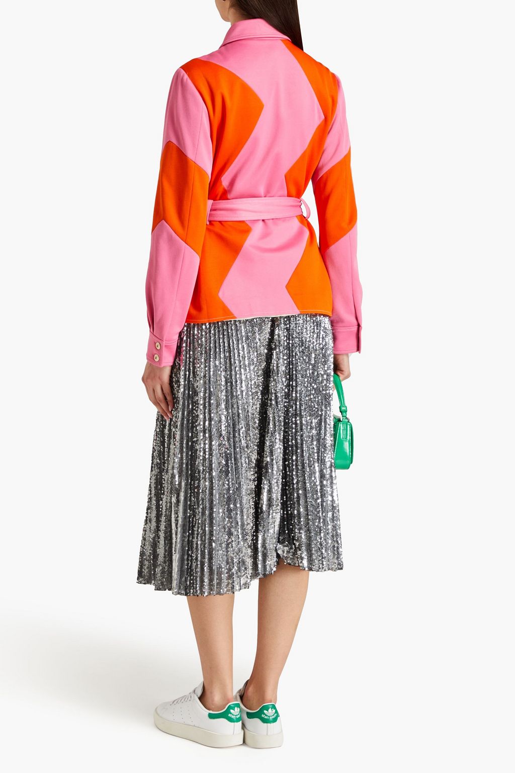 GUCCI Two-tone embroidered piqué jacket