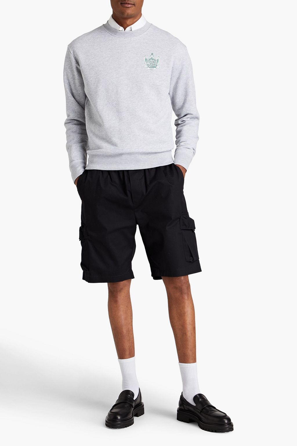 MAISON KITSUNÉ Logo-print French cotton-terry sweatshirt