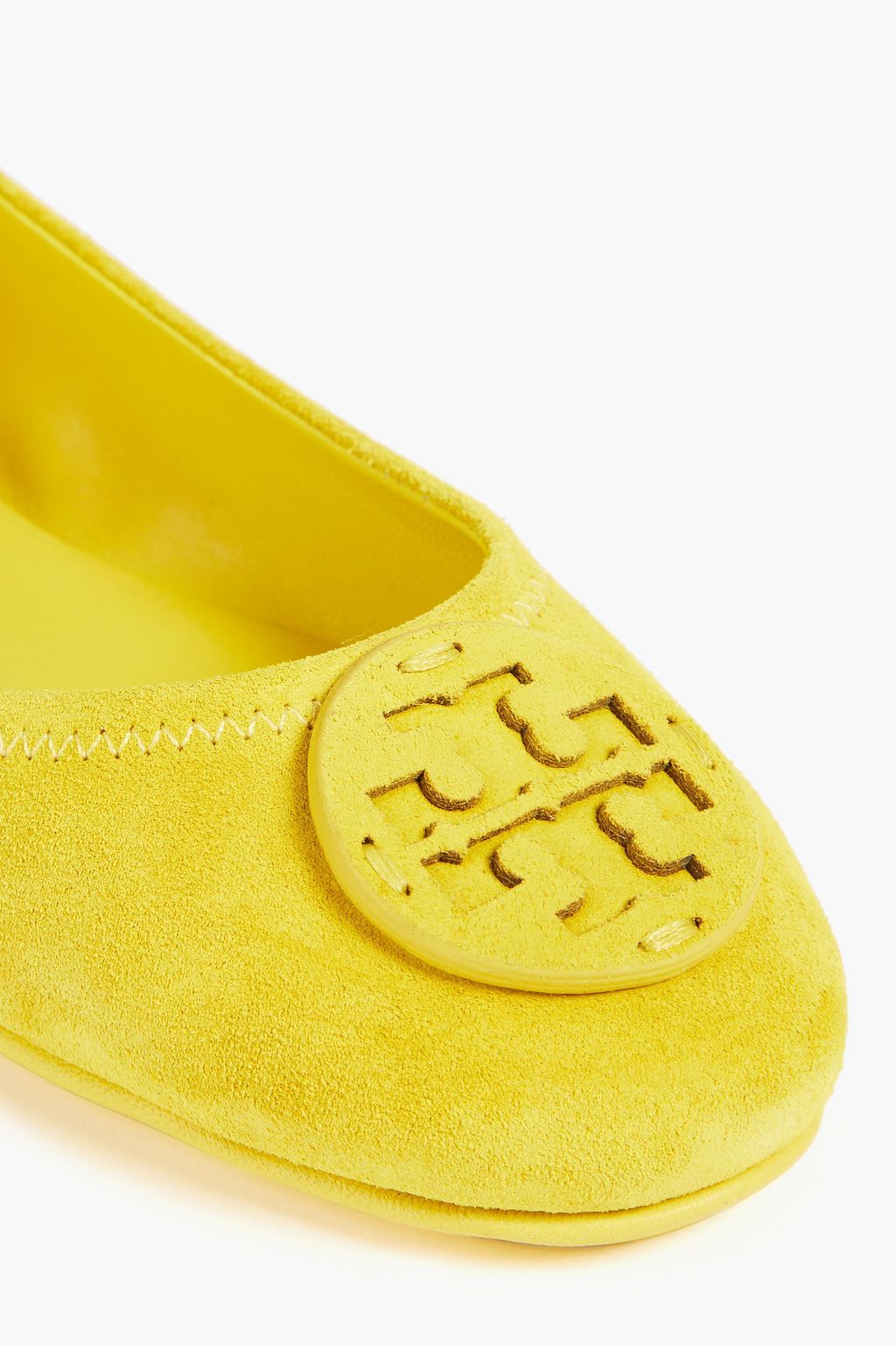 TORY BURCH 미니 장식 디테일 스웨이드 발레리나 플랫