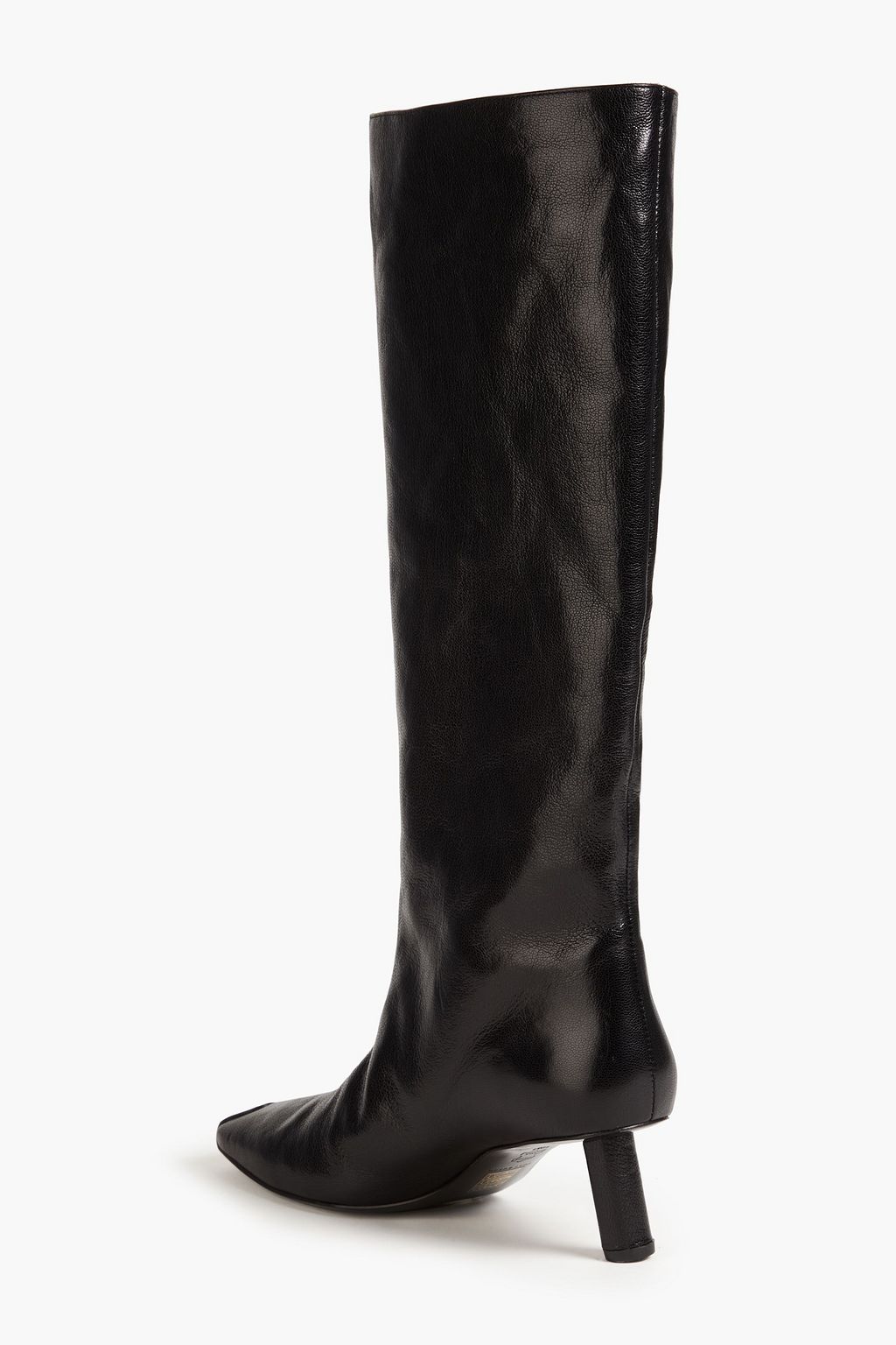 TORY BURCH Pebbled-leather knee boots