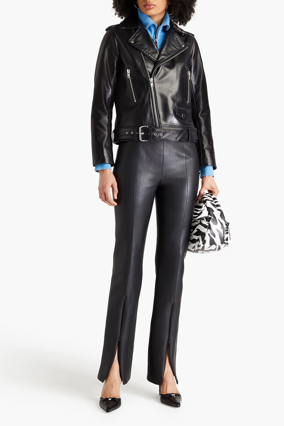 STAND STUDIO LEATHER BIKER JACKET