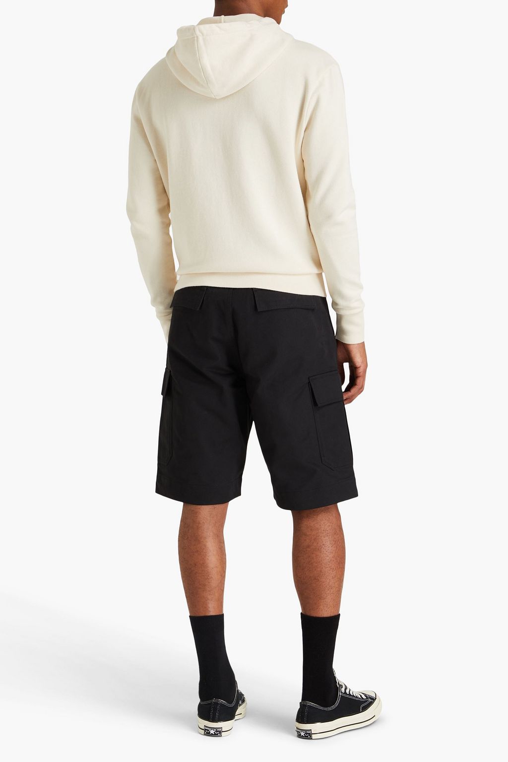 CAFÉ KITSUNÉ Cotton-gabardine cargo shorts