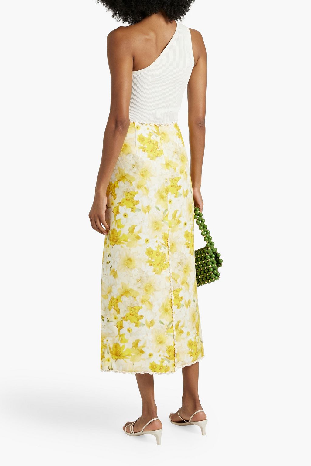 ZIMMERMANN One-shoulder ribbed-knit top