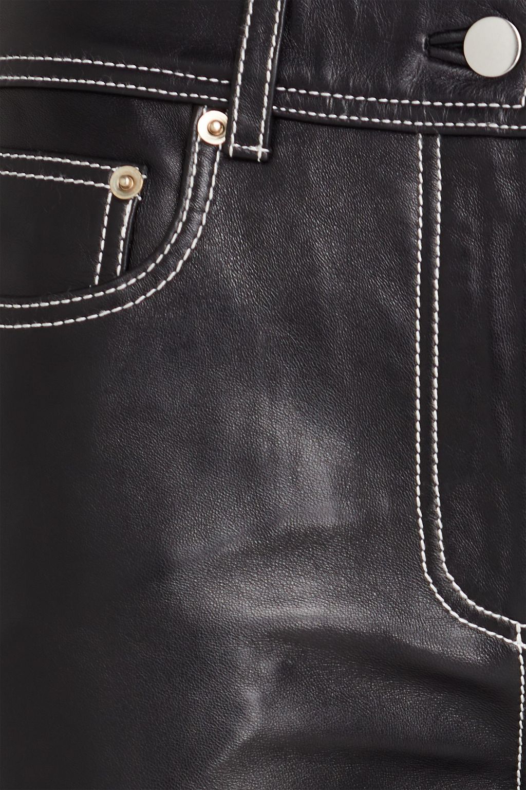 STAND STUDIO Leather straight-leg pants