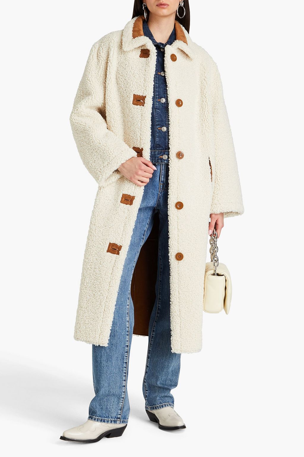 STAND STUDIO Kenca reversible faux shearling coat