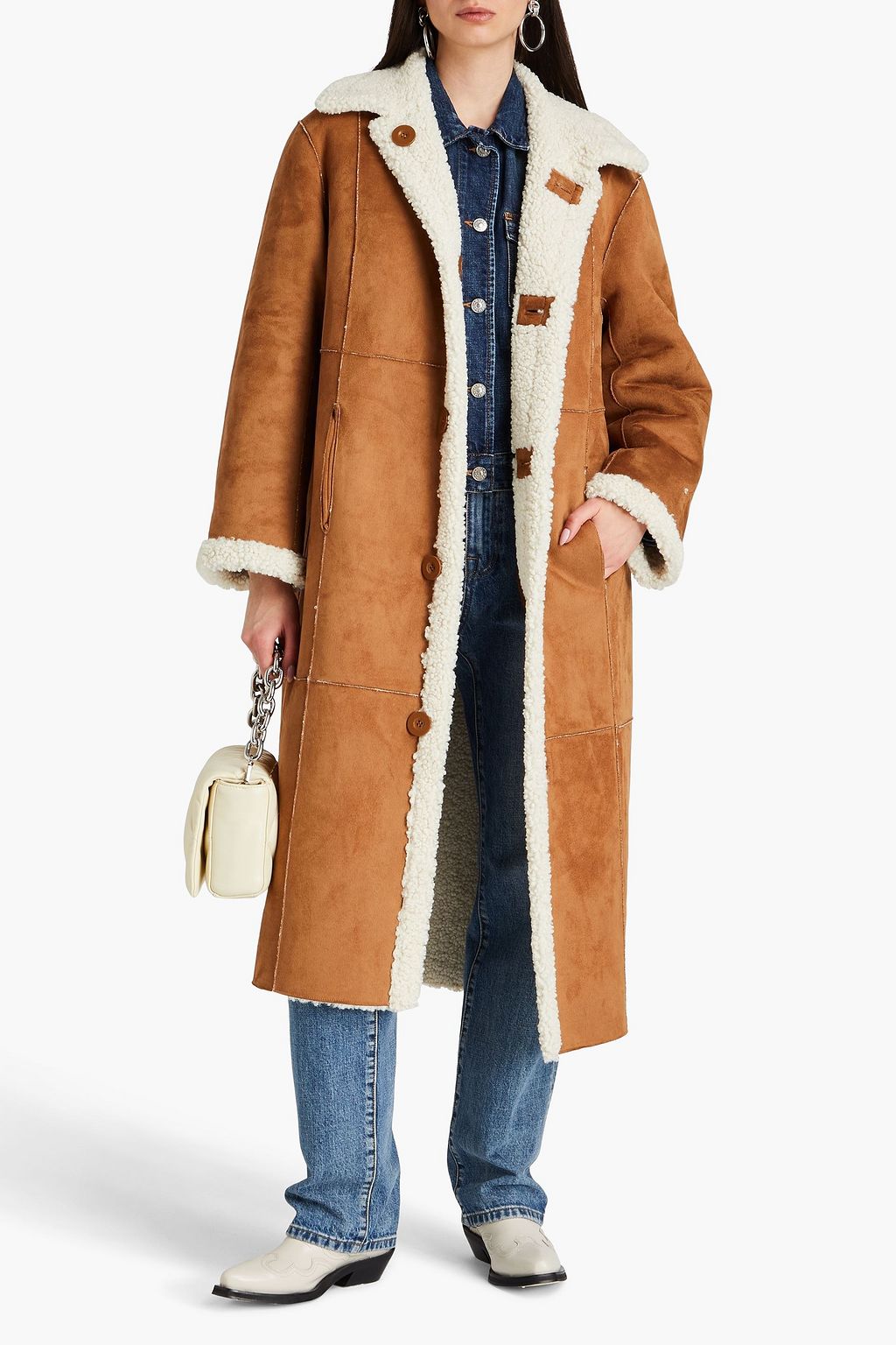 STAND STUDIO Kenca reversible faux shearling coat