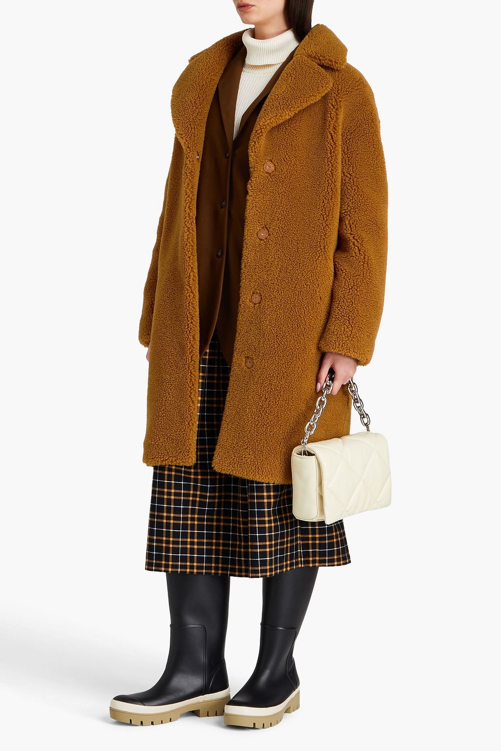 STAND STUDIO Camille faux shearling coat