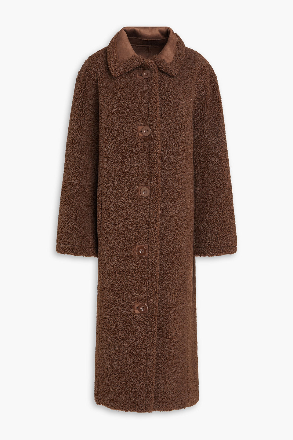 Stand Studio Kenca Reversible Faux Shearling Coat In Brown