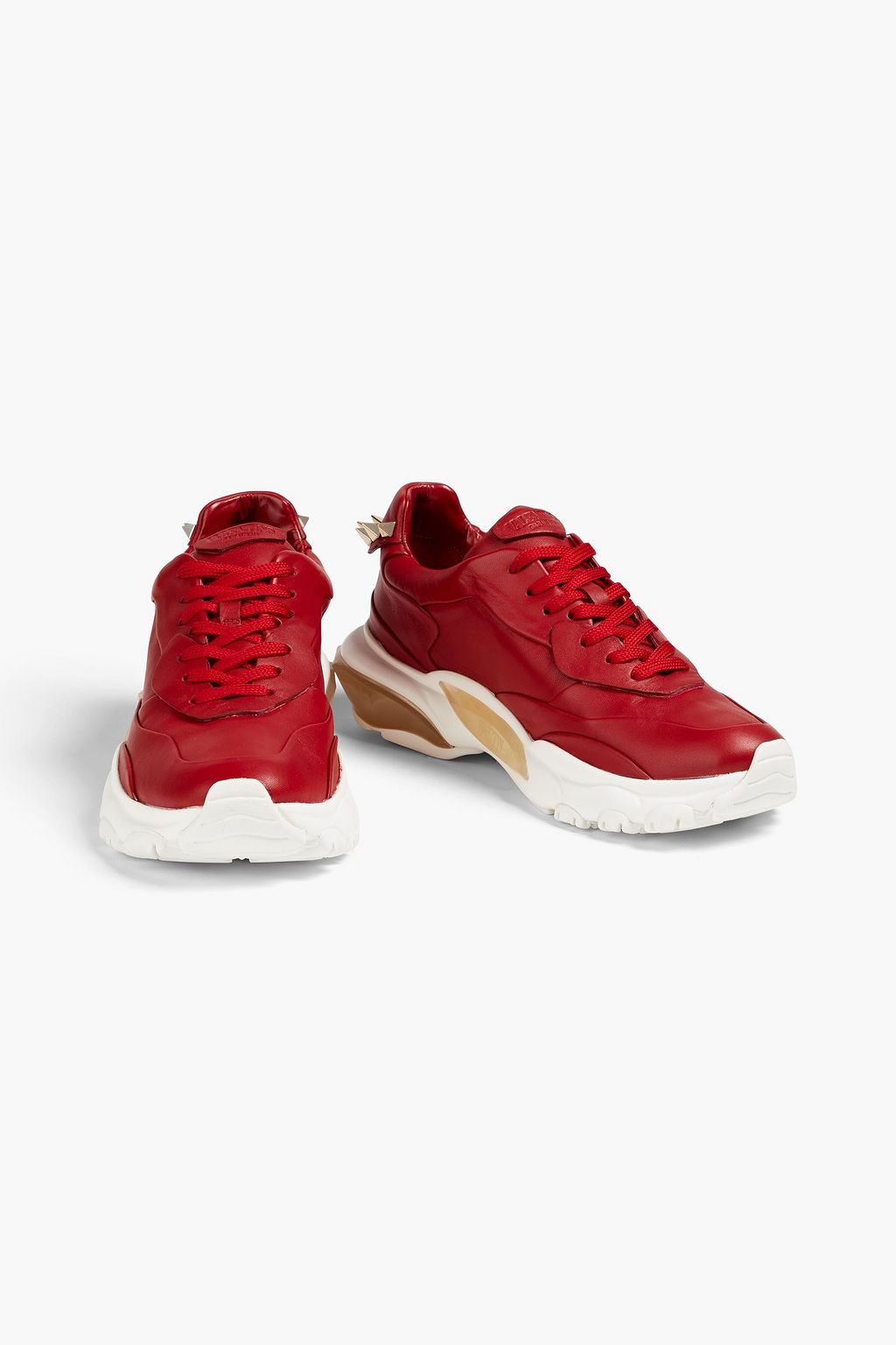 VALENTINO GARAVANI Rockstud leather sneakers | THE OUTNET