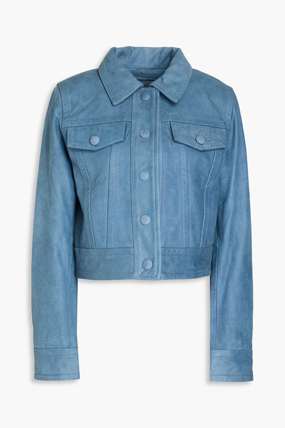 Stand Studio Jacke Aus Beschichtetem Leder In Blau