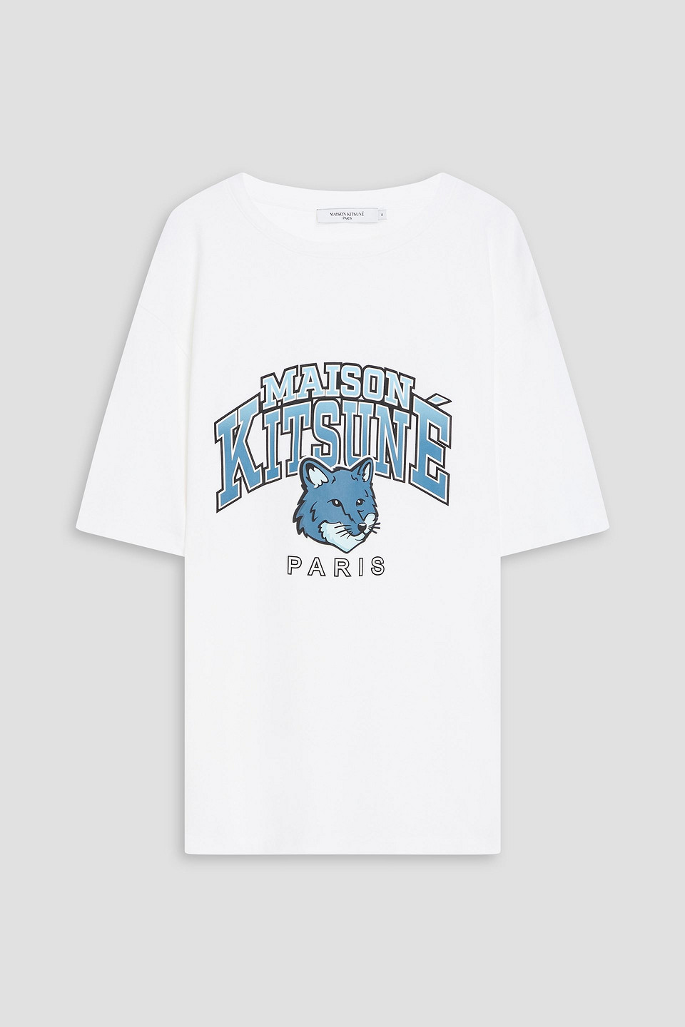 Maison Kitsuné Maison Kitsune T Shirt With Campus Fox Print In White