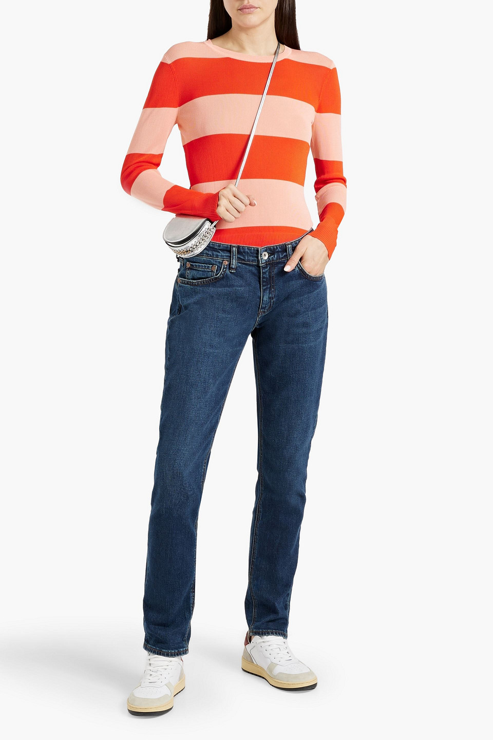  Rag & Bone - Dre Slim Boyfriend Jeans - Blue - 26 