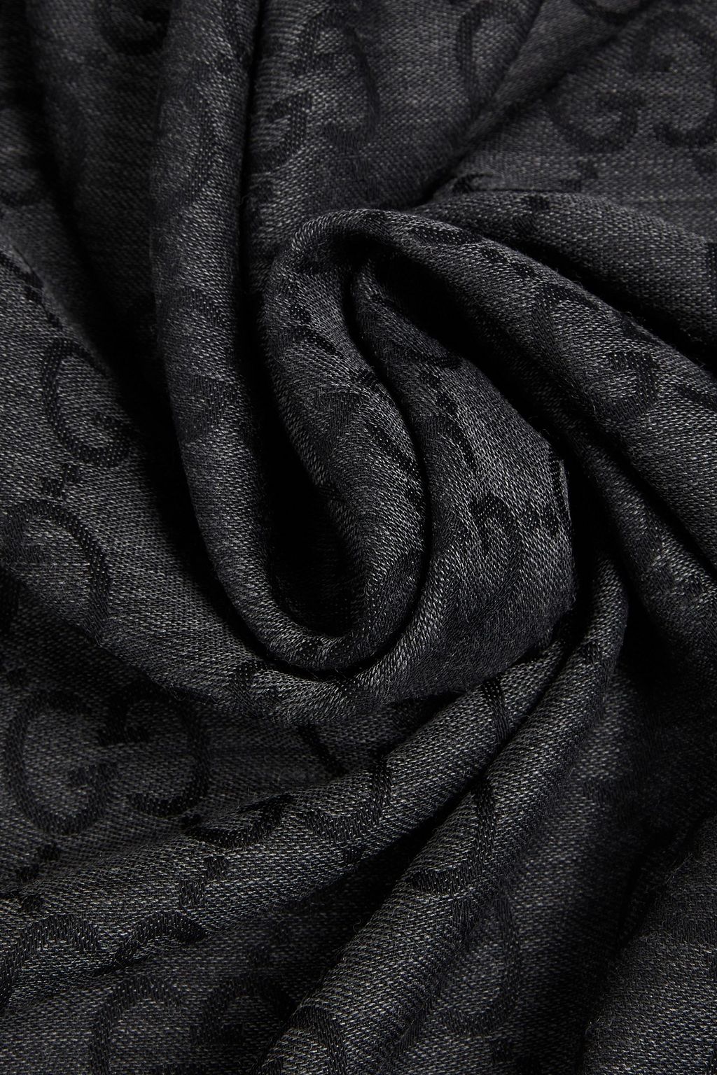 GUCCI Wool and silk-blend jacquard scarf