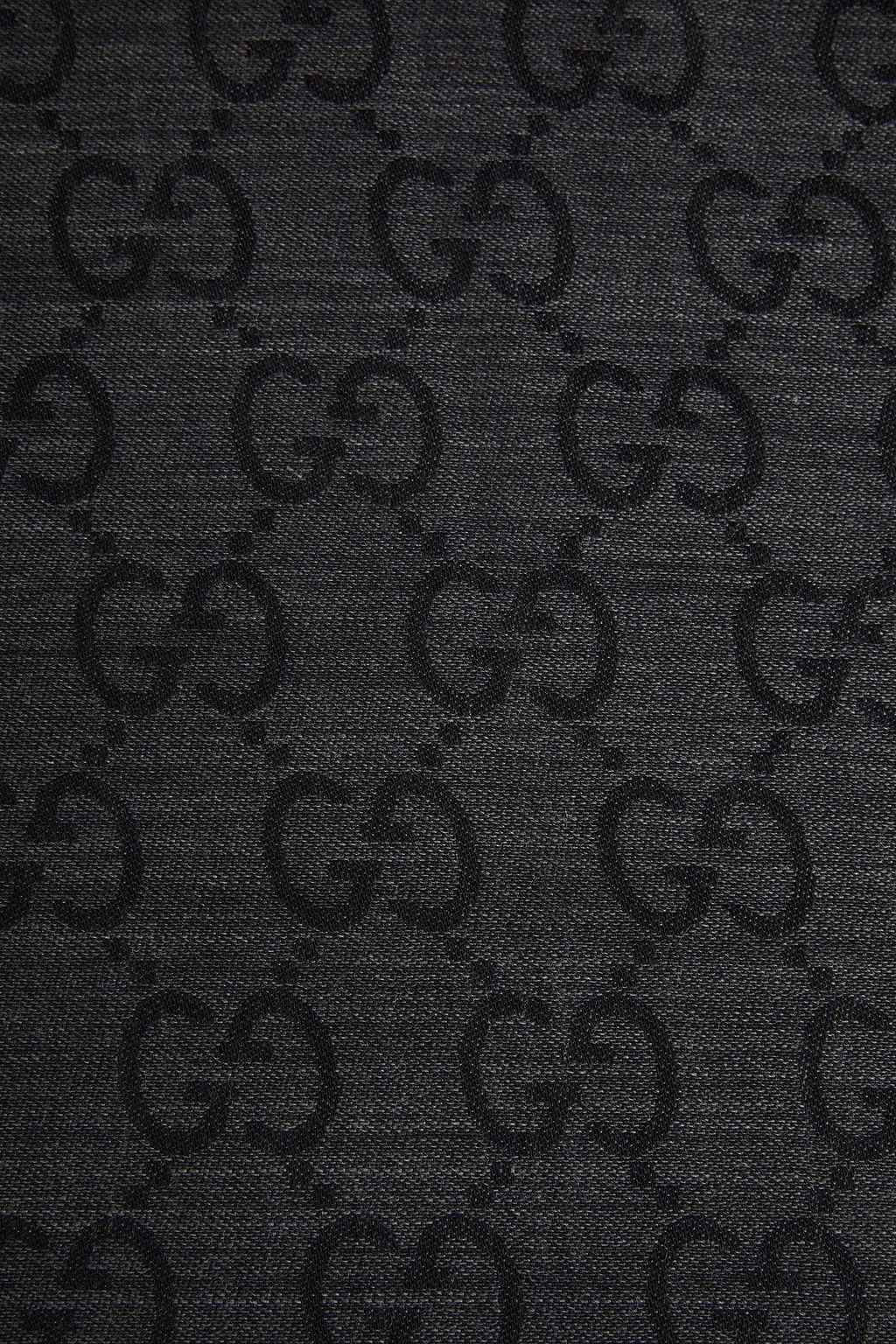 GUCCI Wool and silk-blend jacquard scarf