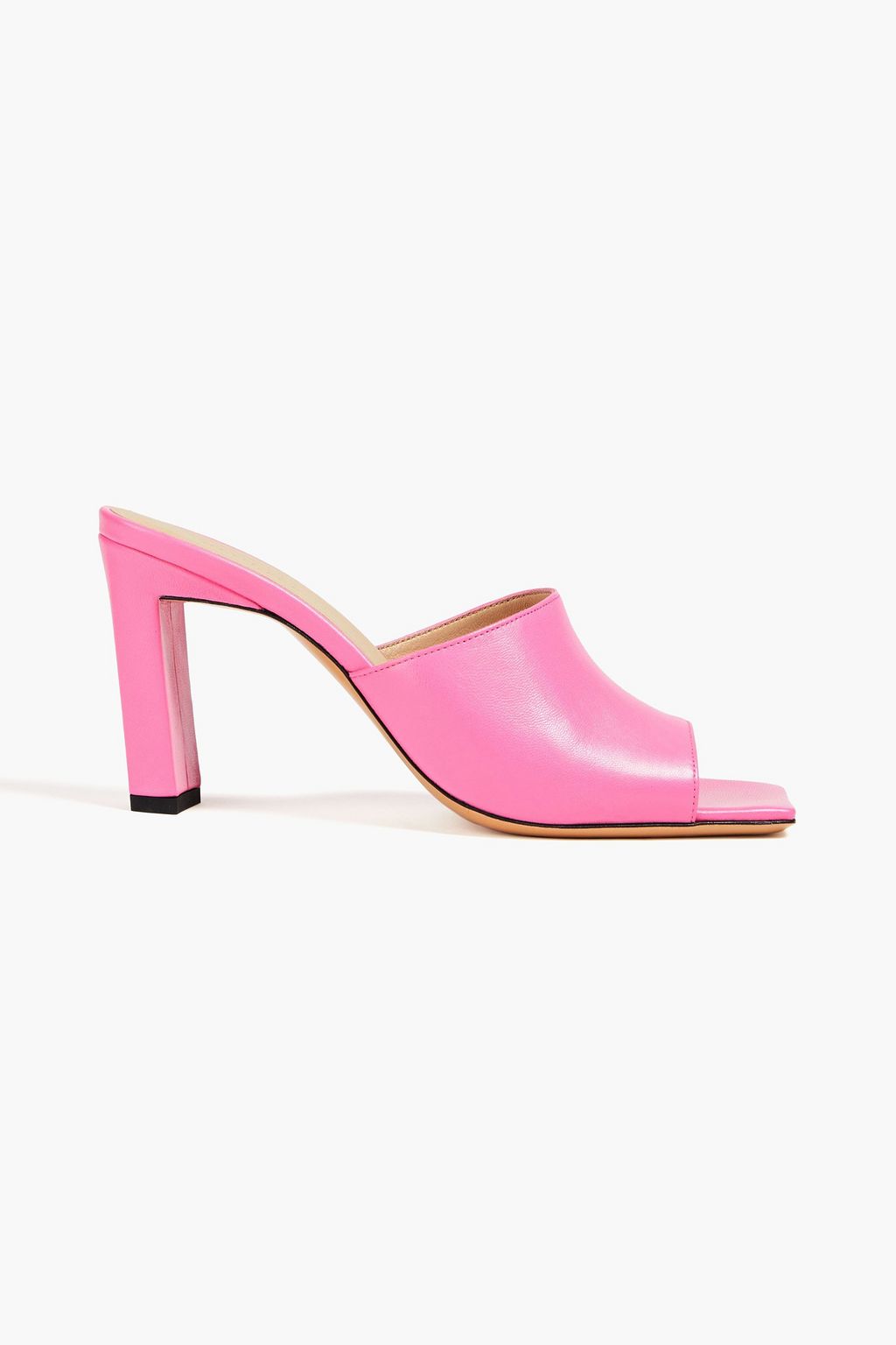 Wandler Nana Leather Mules Women Bubblegum Heels EU 38