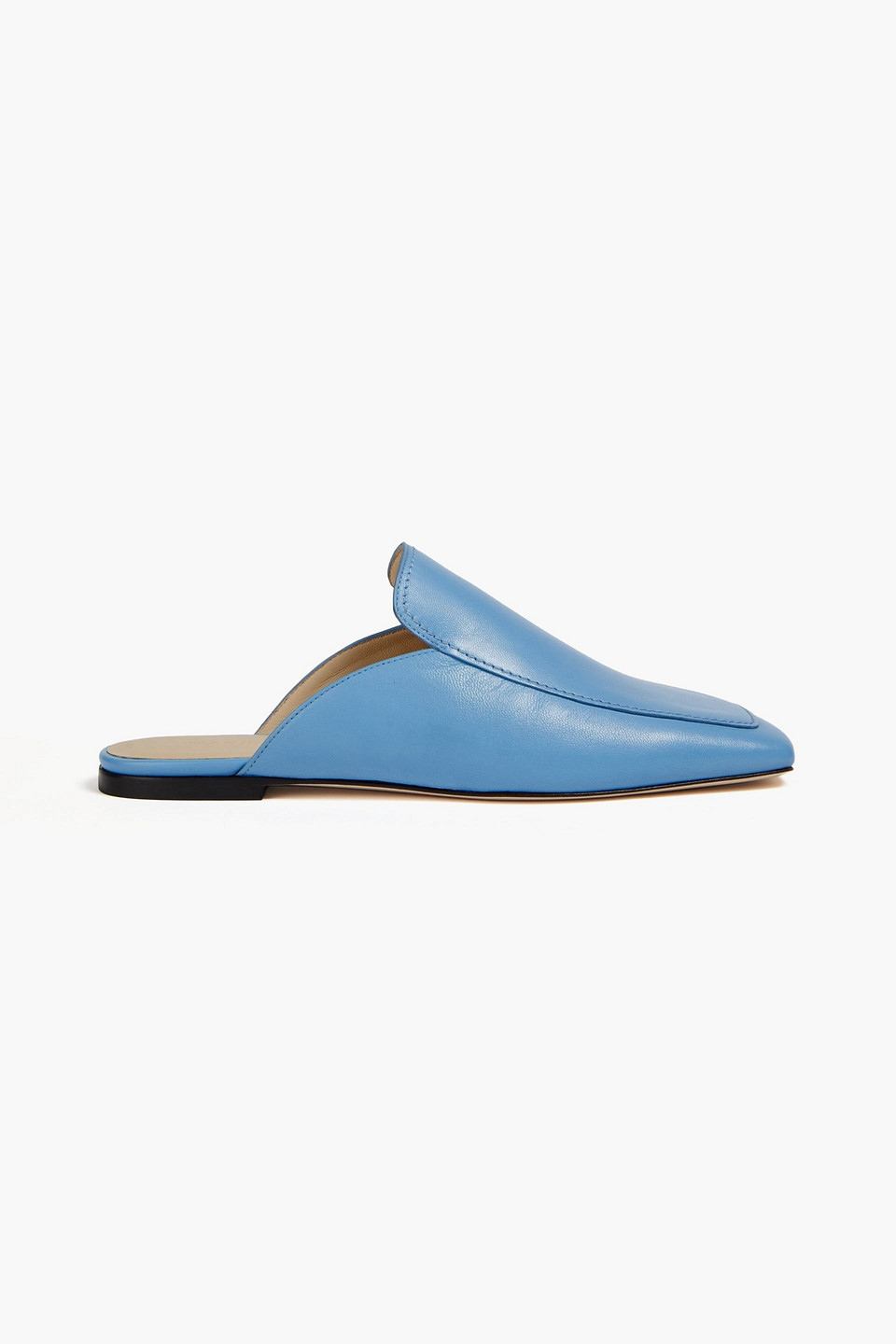 Wandler Megan Leather Loafers In Light Blue