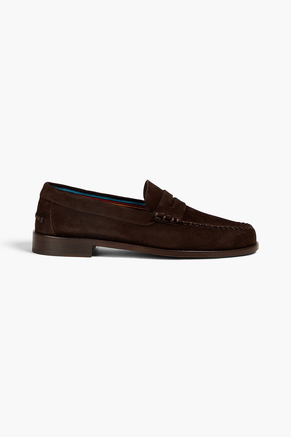 Paul Smith Lido Suede Loafers In Dark Brown