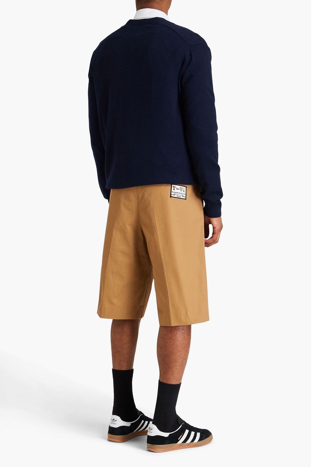 MAISON KITSUNÉ Appliquéd wool cardigan