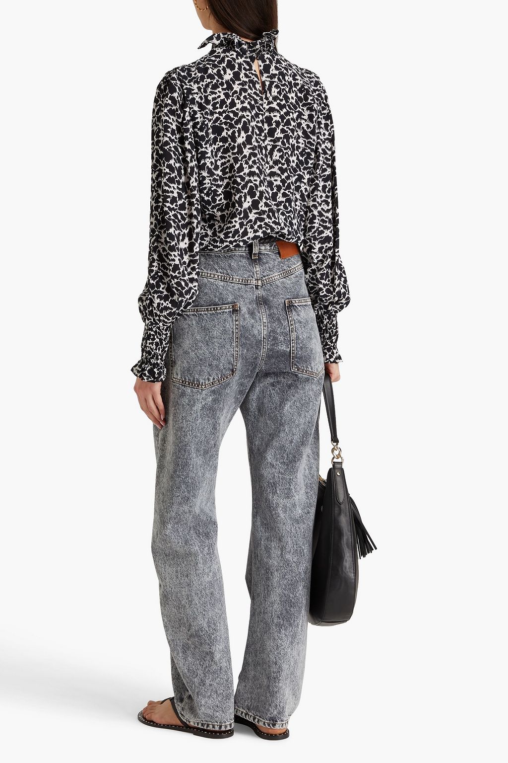 MARANT ÉTOILE Yoshi printed cotton turtleneck top