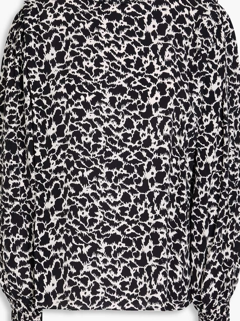 yoshi printed cotton turtleneck top