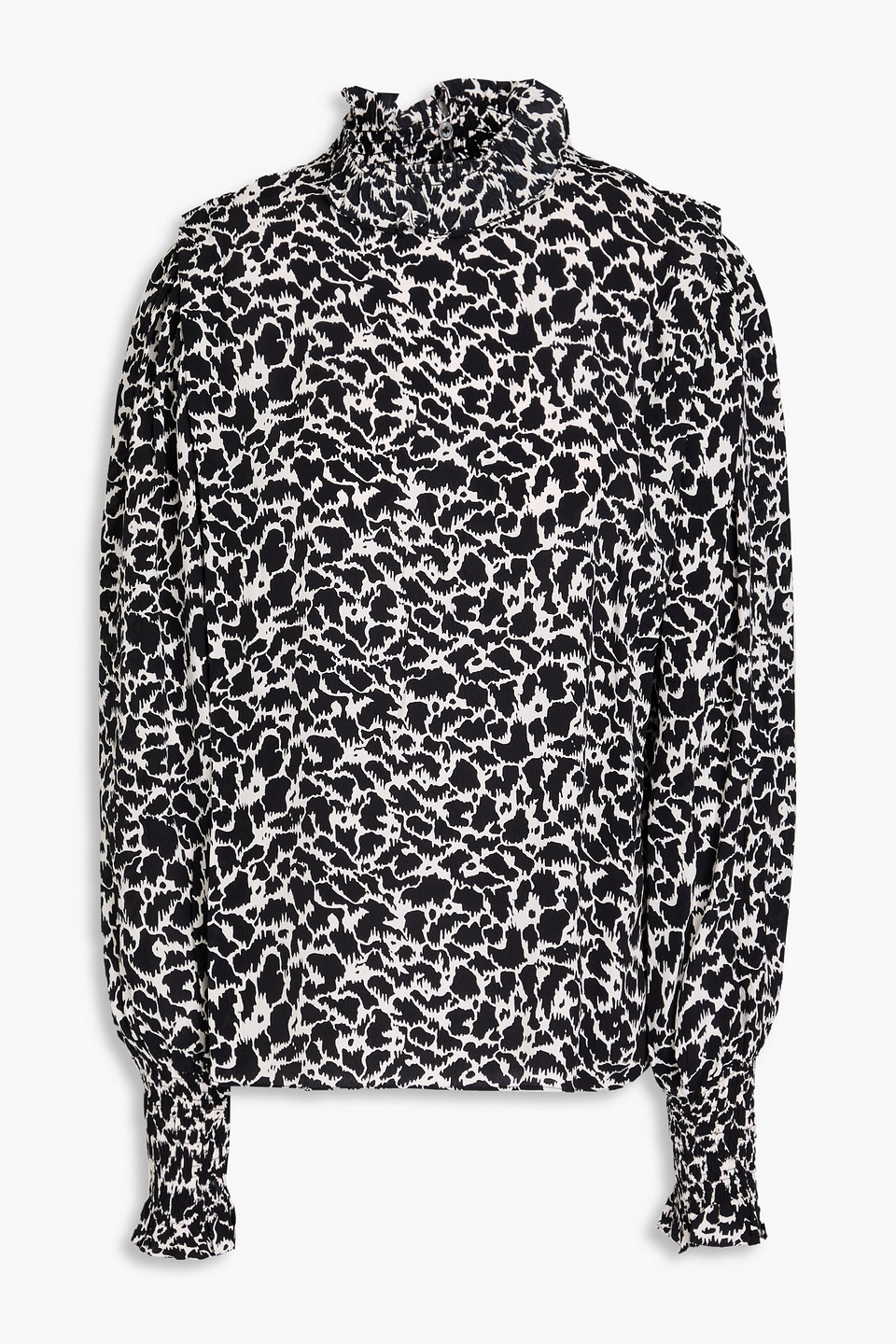 Isabel Marant Étoile Yoshi Rollkragenoberteil Aus Baumwolle Mit Print In Schwarz