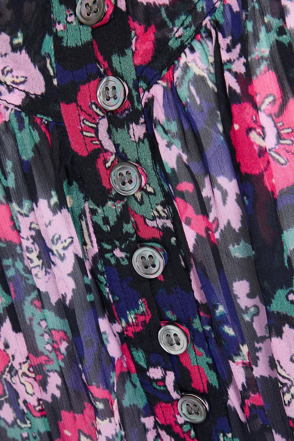 Isabel Marant Étoile Kiledia Bluse Aus Georgette Mit Floralem Print In Schwarz