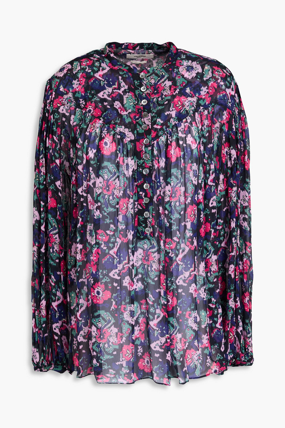 Isabel Marant Étoile Kiledia Bluse Aus Georgette Mit Floralem Print In Schwarz