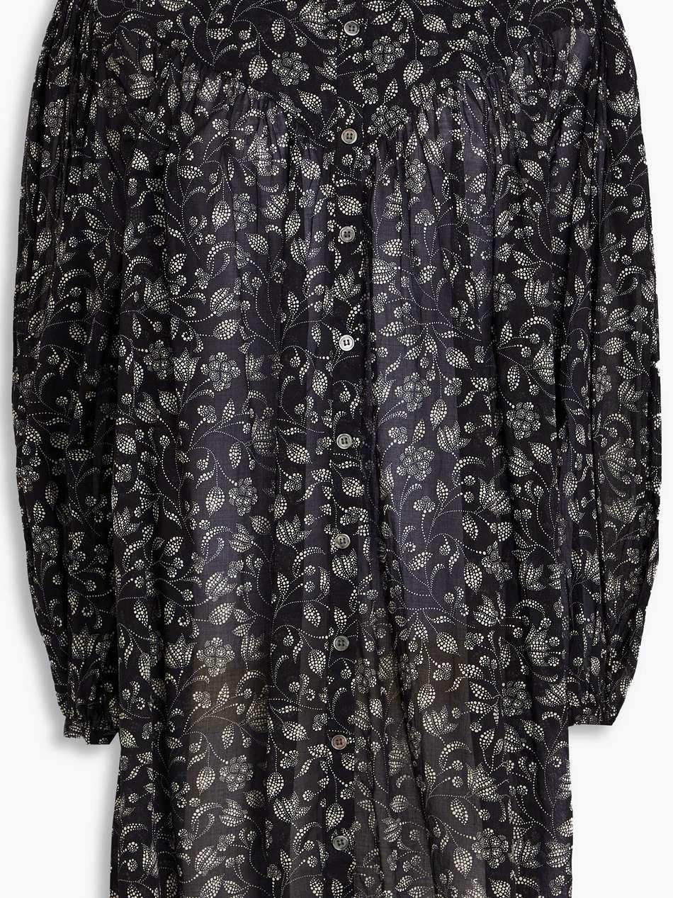 mildi floral-print cotton-mousseline mini shirt dress