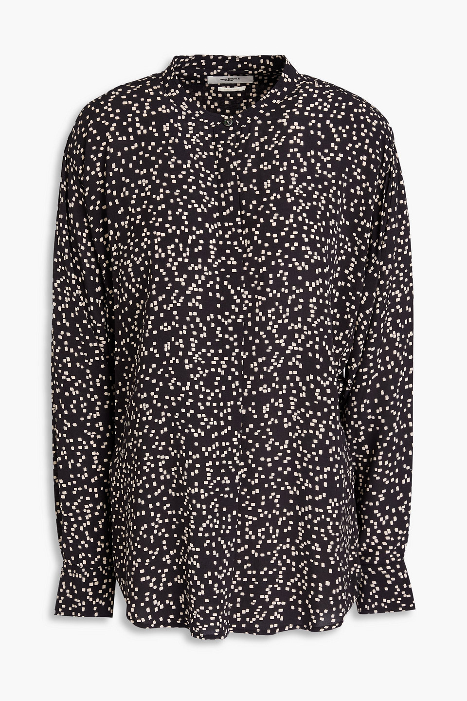 Isabel Marant Étoile Catchell Printed Crepe De Chine Shirt In Schwarz