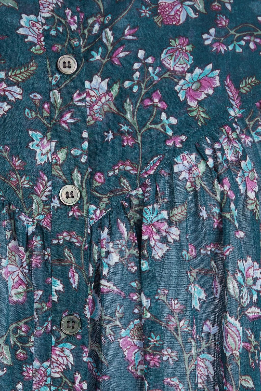 MARANT ÉTOILE Mildi floral-print cotton-mousseline mini shirt dress