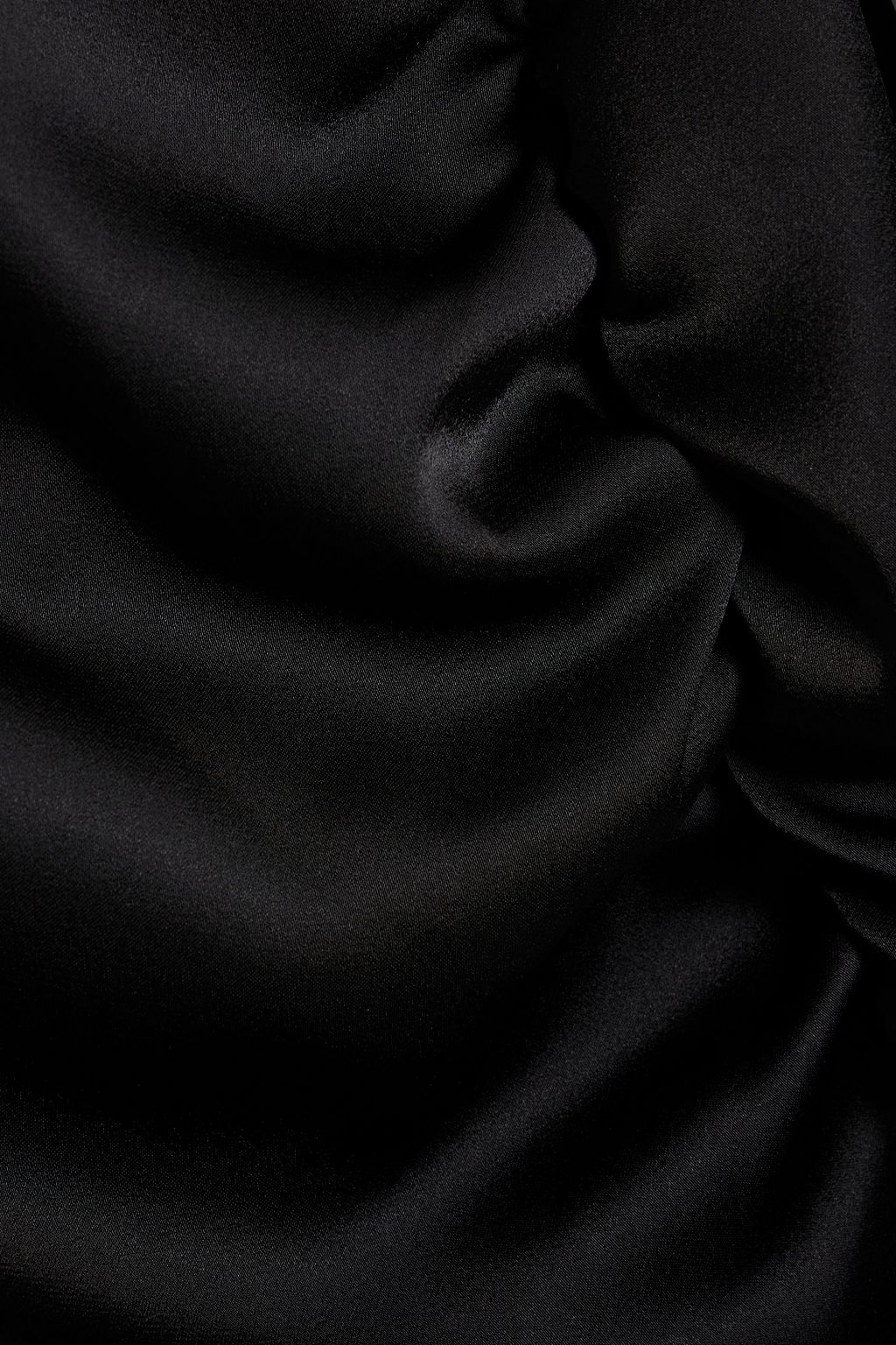 REDVALENTINO Open-back ruched satin maxi dress