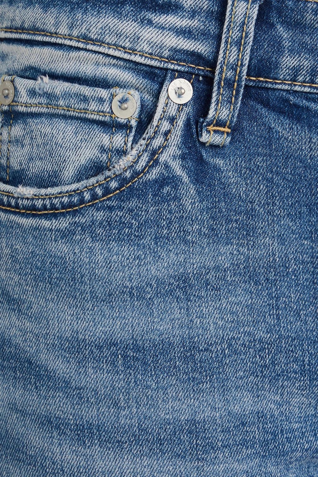 RAG & BONE جينز "مونتيروسو" قصير بخصر مرتفع وأرجل ضيقة