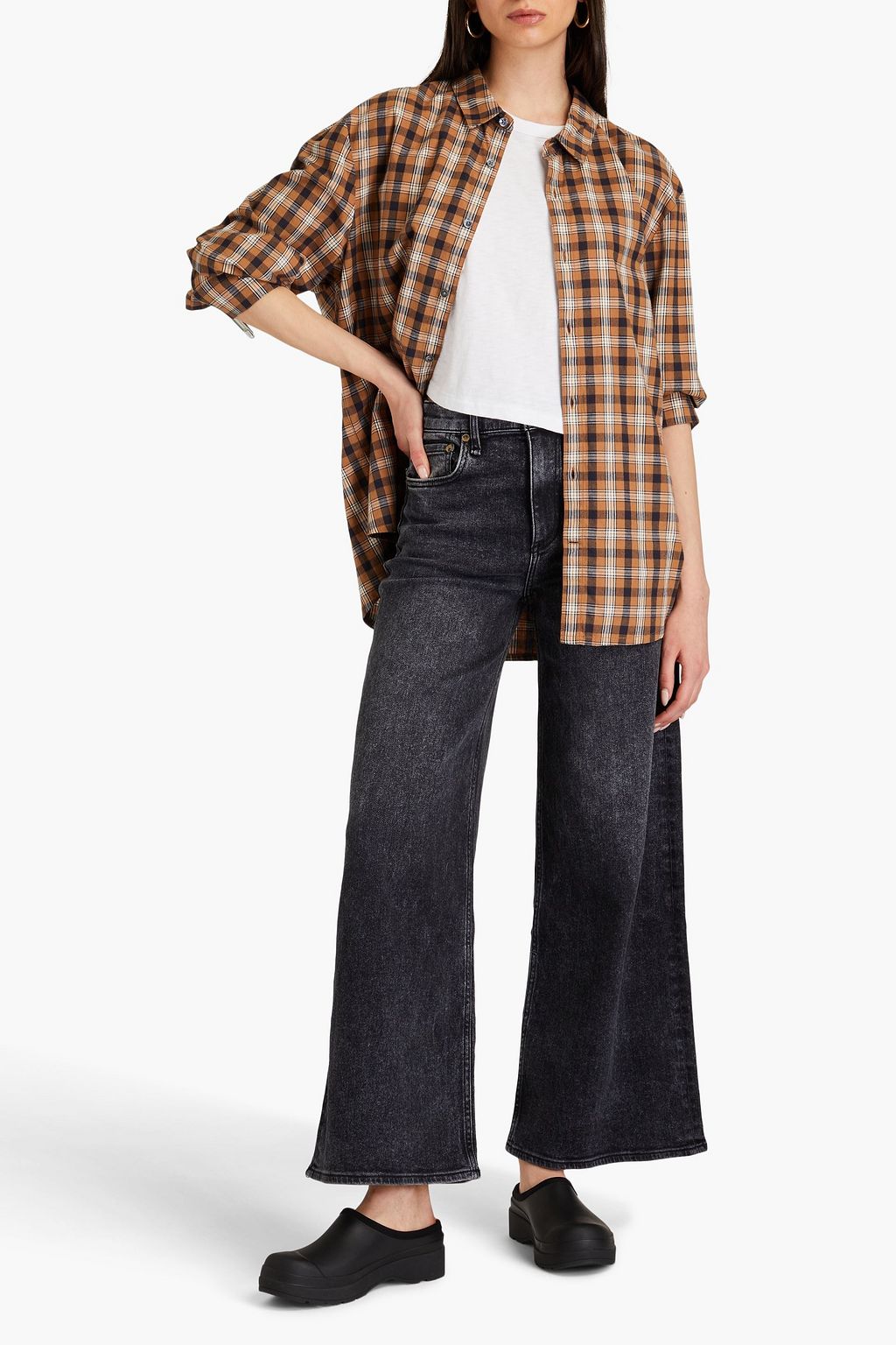 RAG & BONE جينز "صوفي" عالي الخصر وواسع الساق