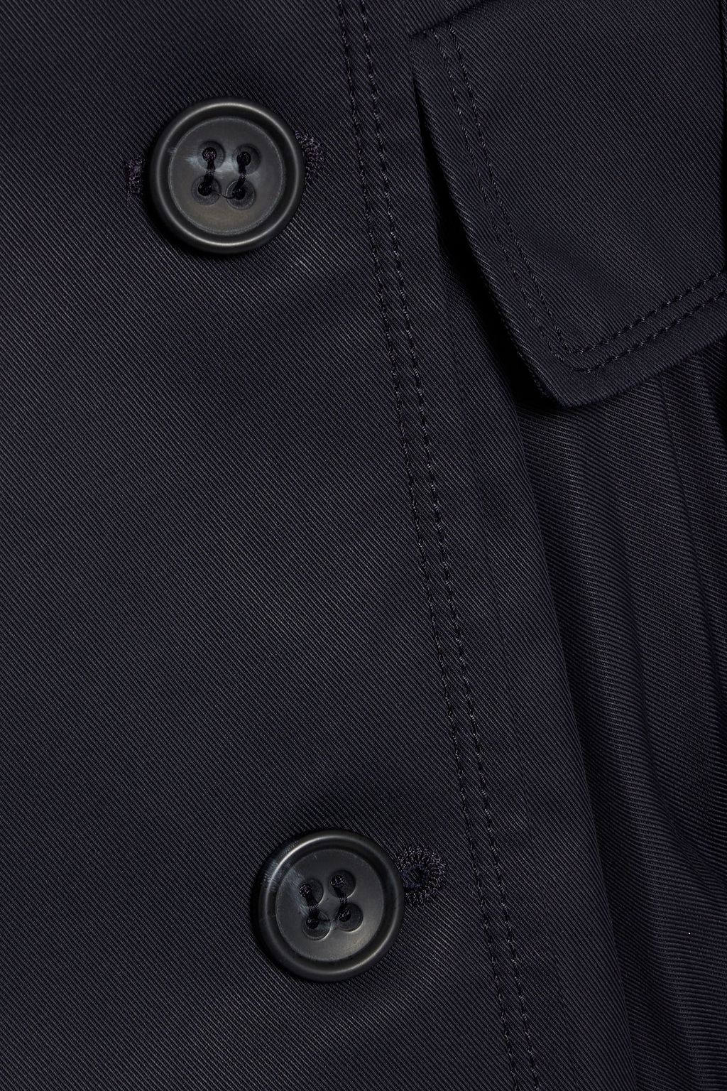 REDVALENTINO Pleated cotton-blend gabardine trench coat