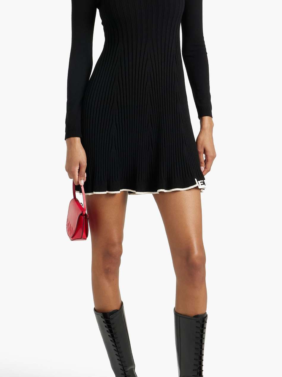 ribbed-knit mini dress