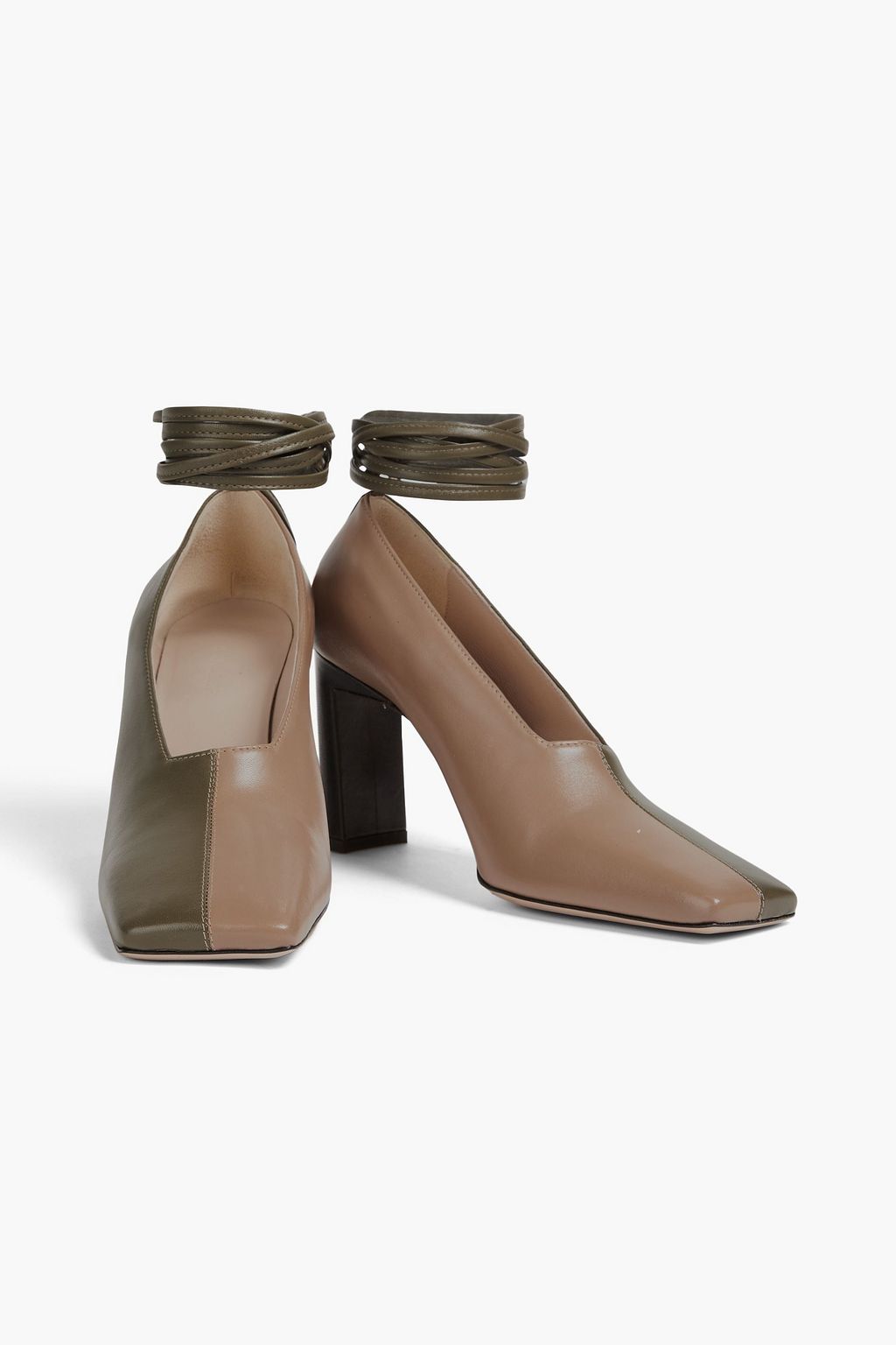 WANDLER Two-tone leather pumps