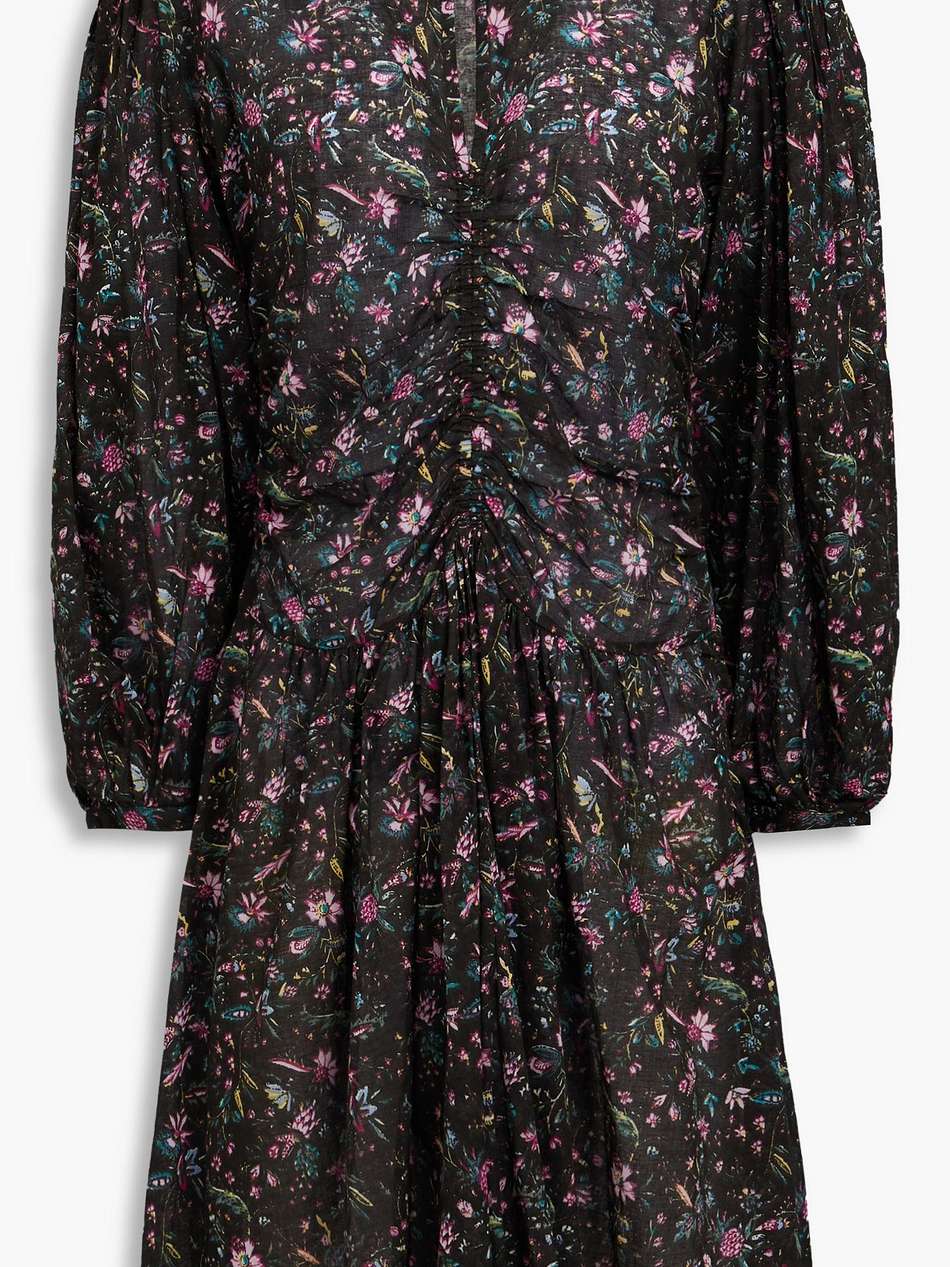 marili floral-print cotton-voile mini dress