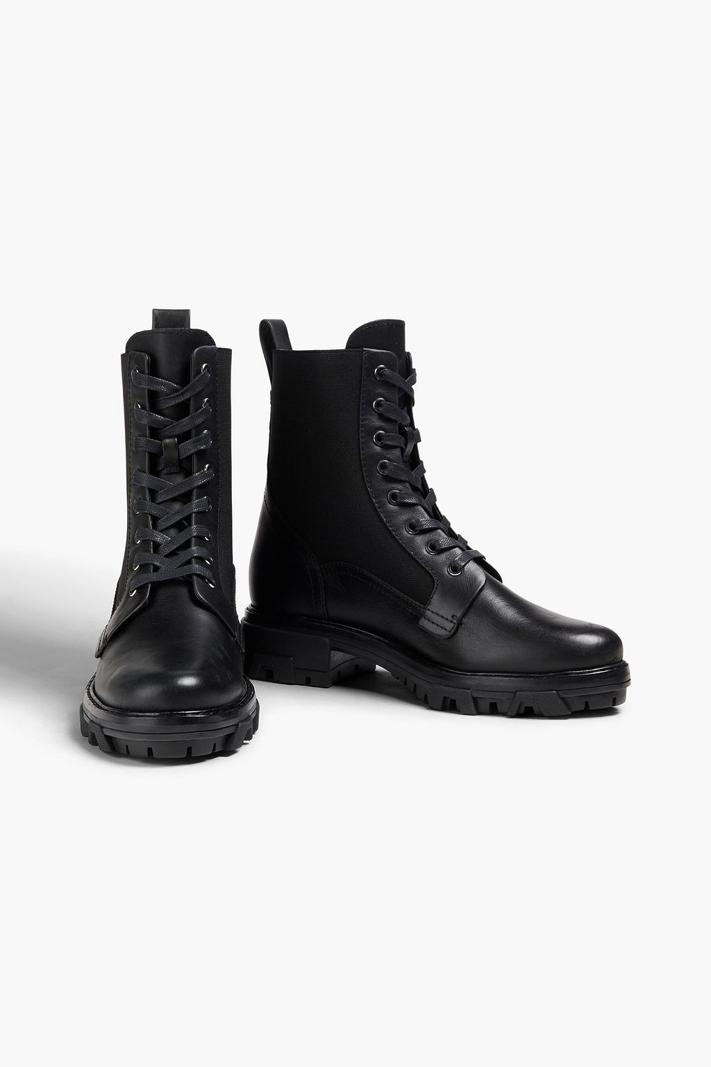 RAG BONE Leather combat boots THE OUTNET