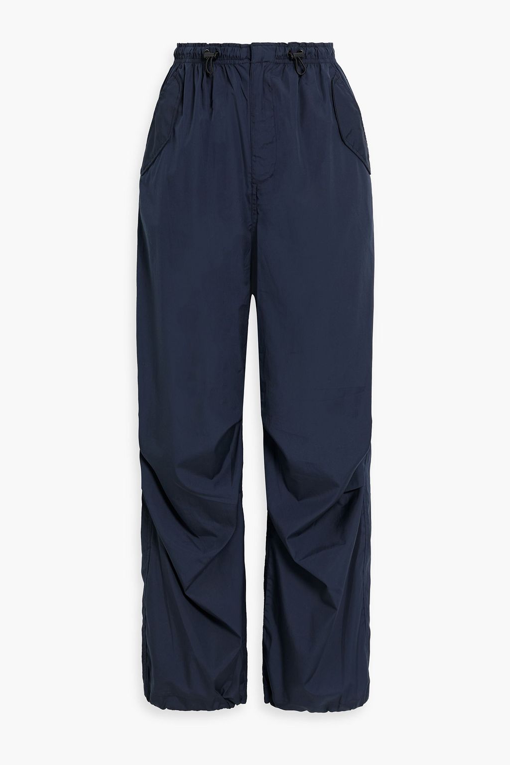 HELMUT LANG Zip-detailed cotton-blend twill wide-leg pants