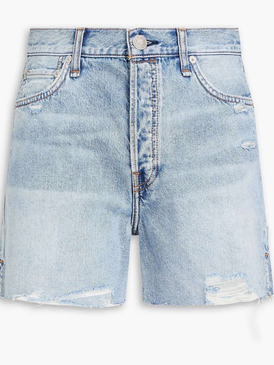 distressed denim shorts