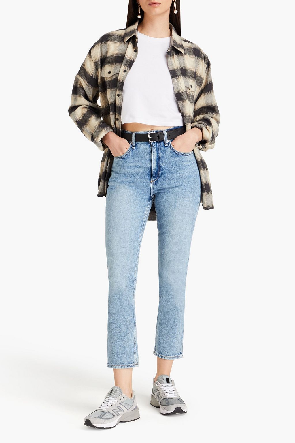 RAG & BONE جينز "بورتر" بخصر مرتفع وأرجل مستقيمة