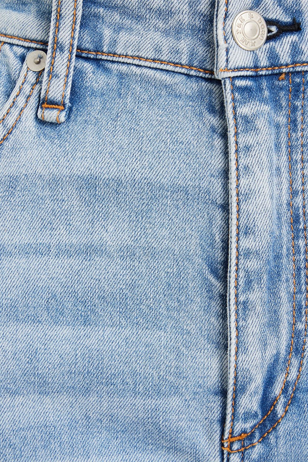RAG & BONE جينز "كايسي" بحافات واسعة ومسترخية وخصر مرتفع وتأثير معتق