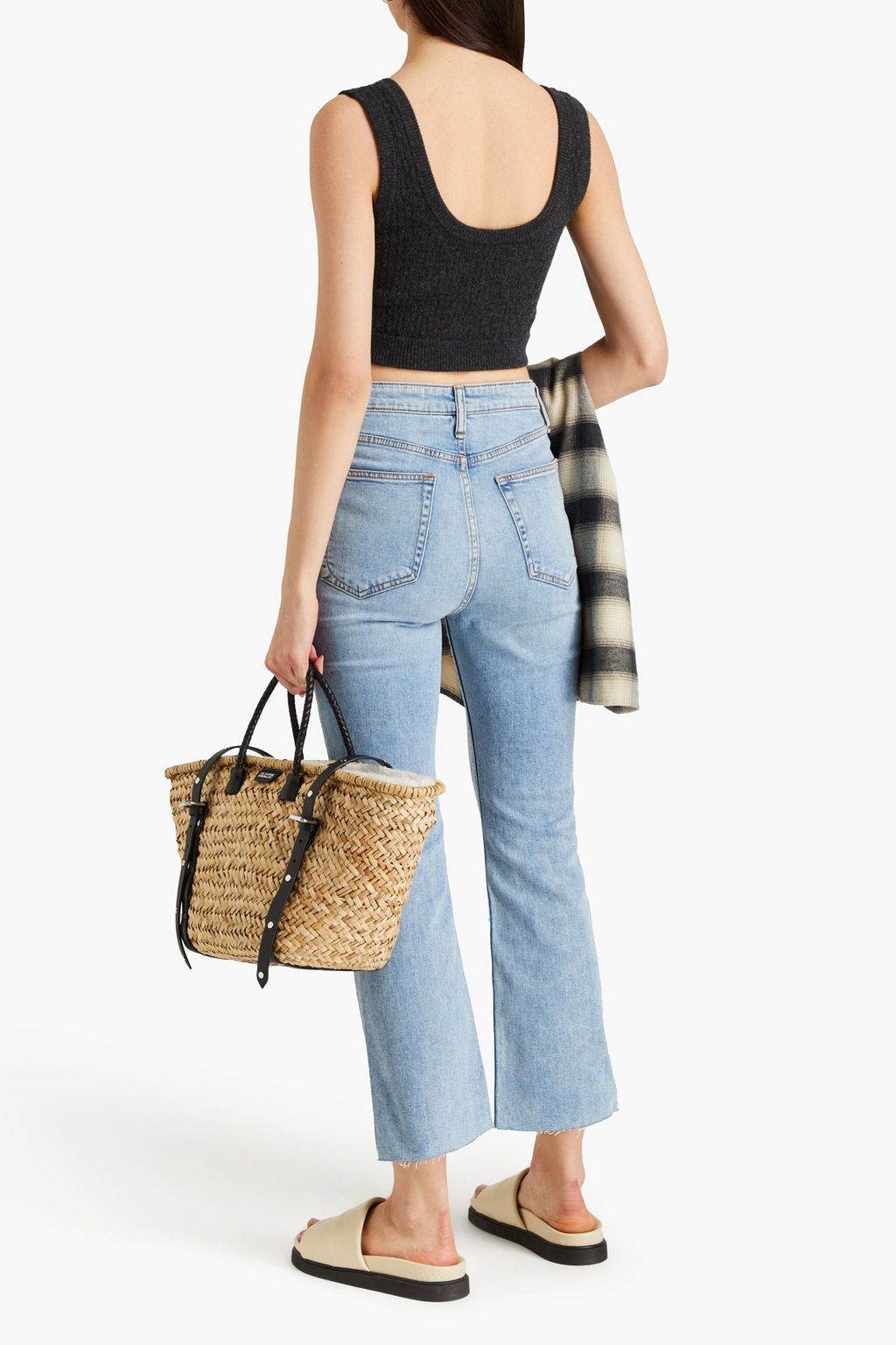 RAG & BONE جينز "كايسي" بحافات واسعة ومسترخية وخصر مرتفع وتأثير معتق
