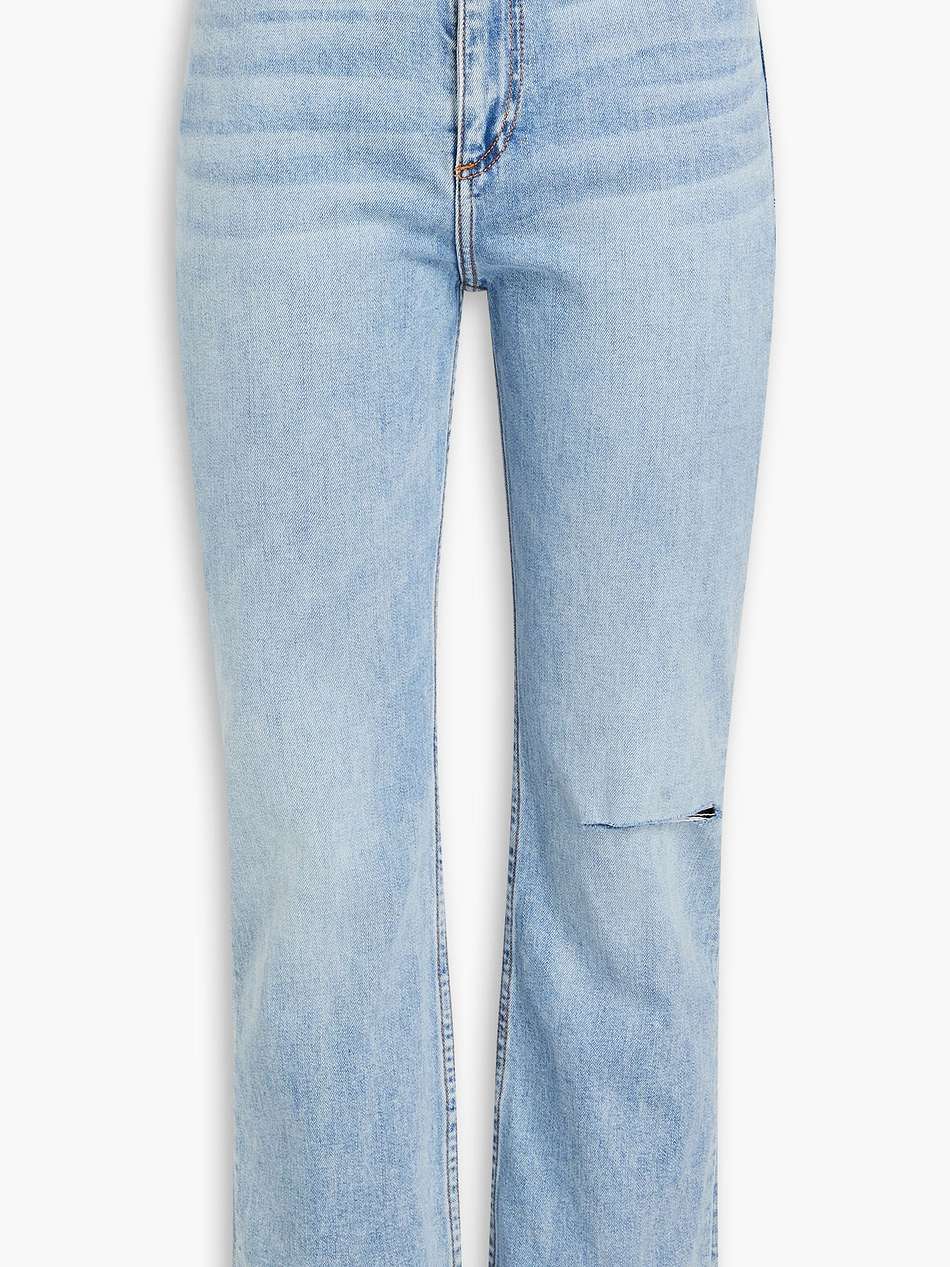 casey distressed high-rise kick-flare jeans