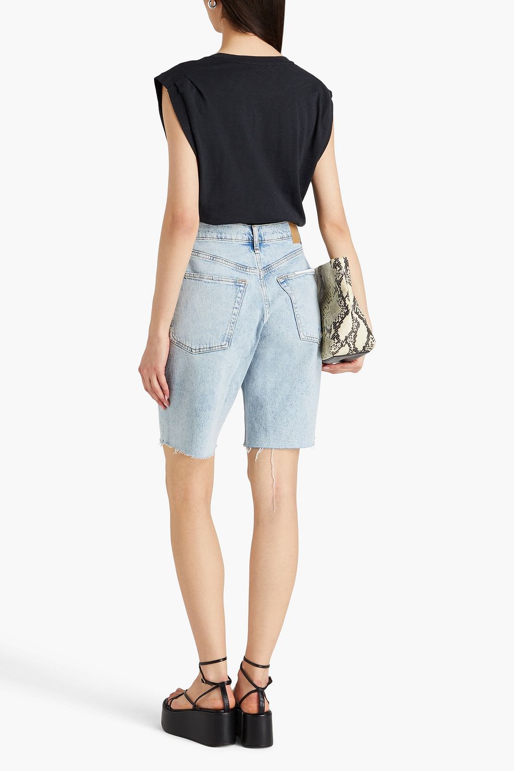 RAG & BONE 페이디드 데님 쇼츠