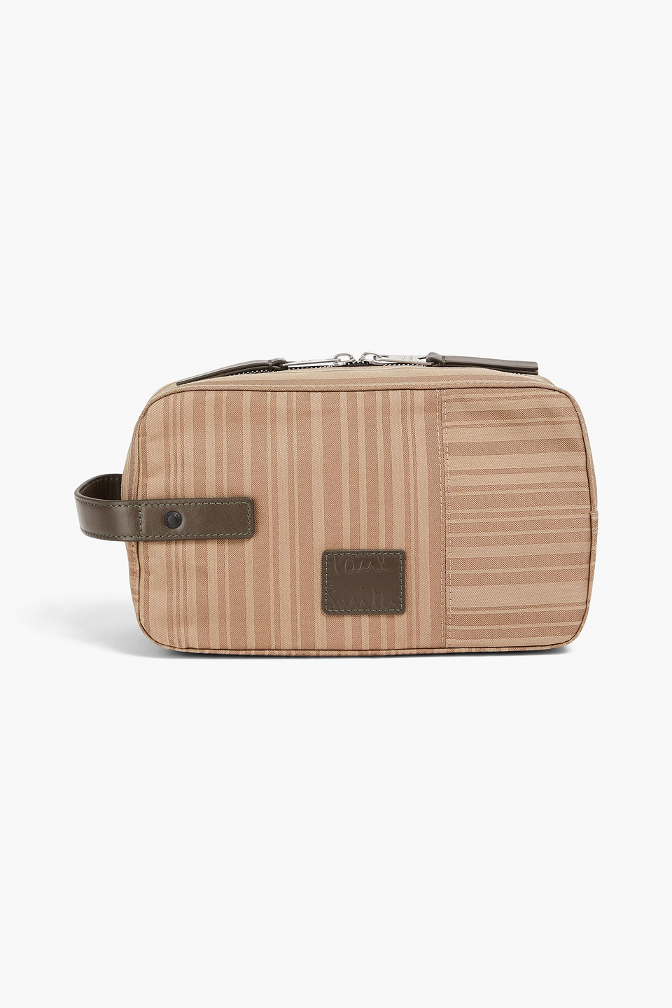 Paul Smith Striped Jacquard Wash Bag In Sand