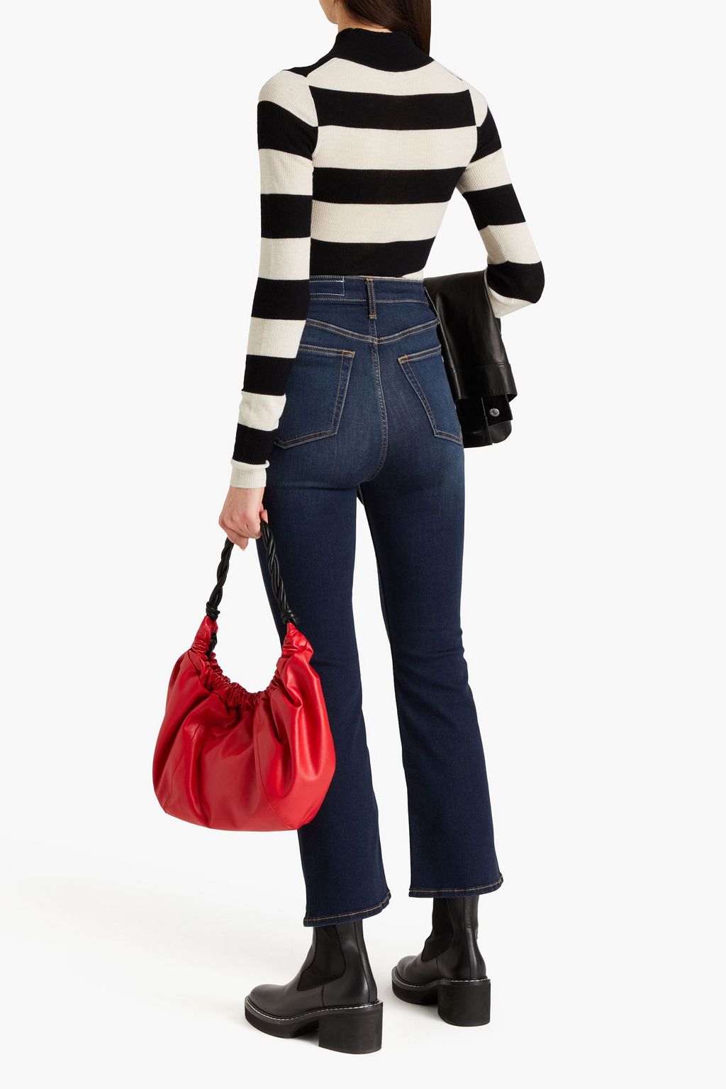 RAG & BONE جينز "كاسي" بحواف واسعة وخصر عالٍ