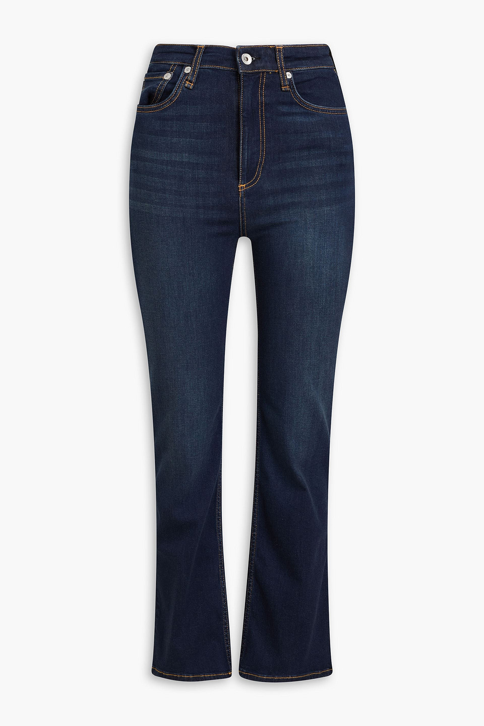Rag & Bone Casey High-rise Flared Jeans In Dark Denim