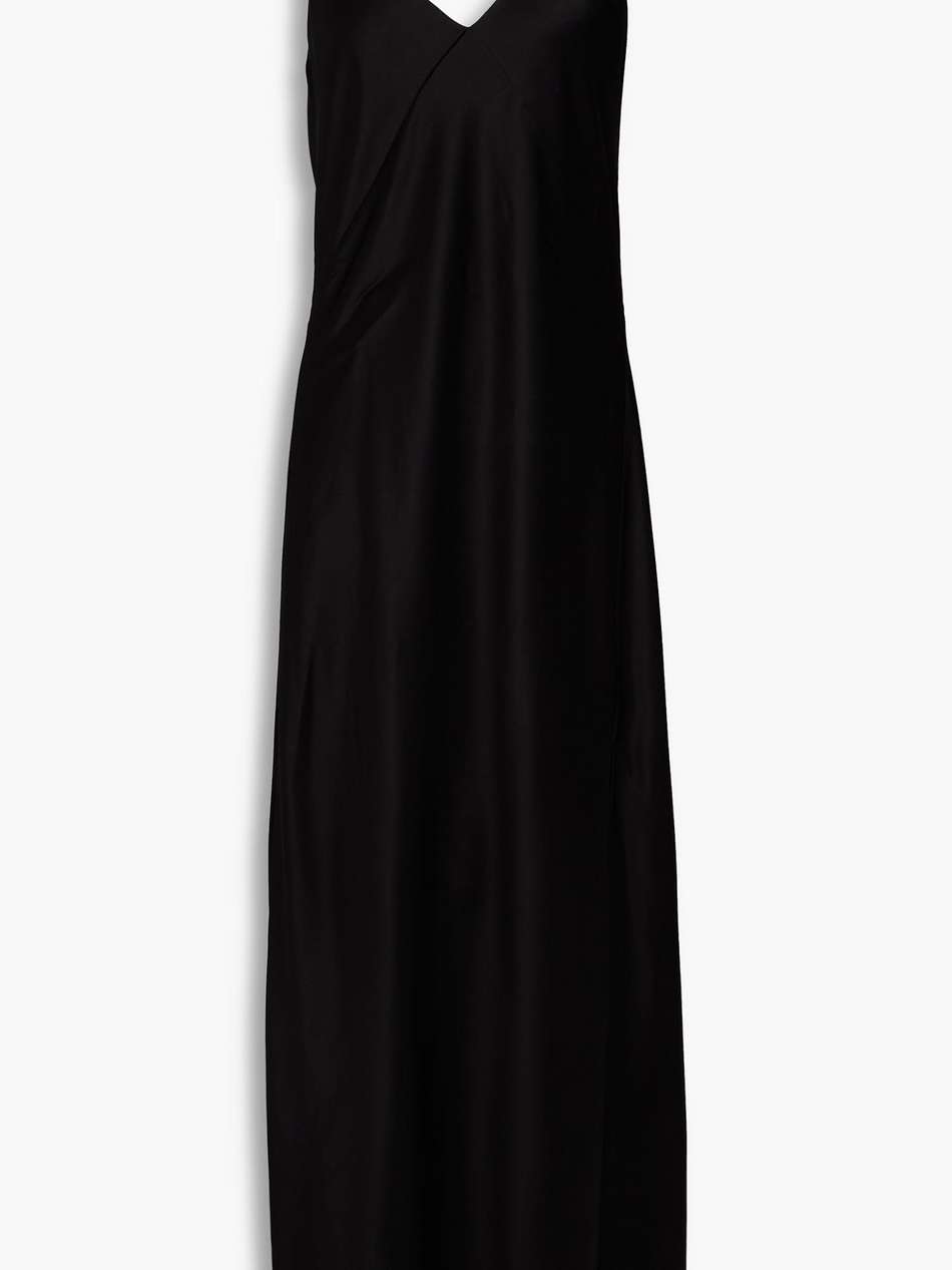 satin maxi slip dress